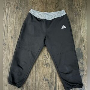 Adidas Size M Capris Workout Black Pants